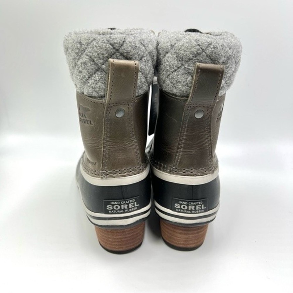 Sorel Women's Slimpack Lace II Winter Snow Rain Duck Boots Quarry Black Size 7 - Picture 12 of 13